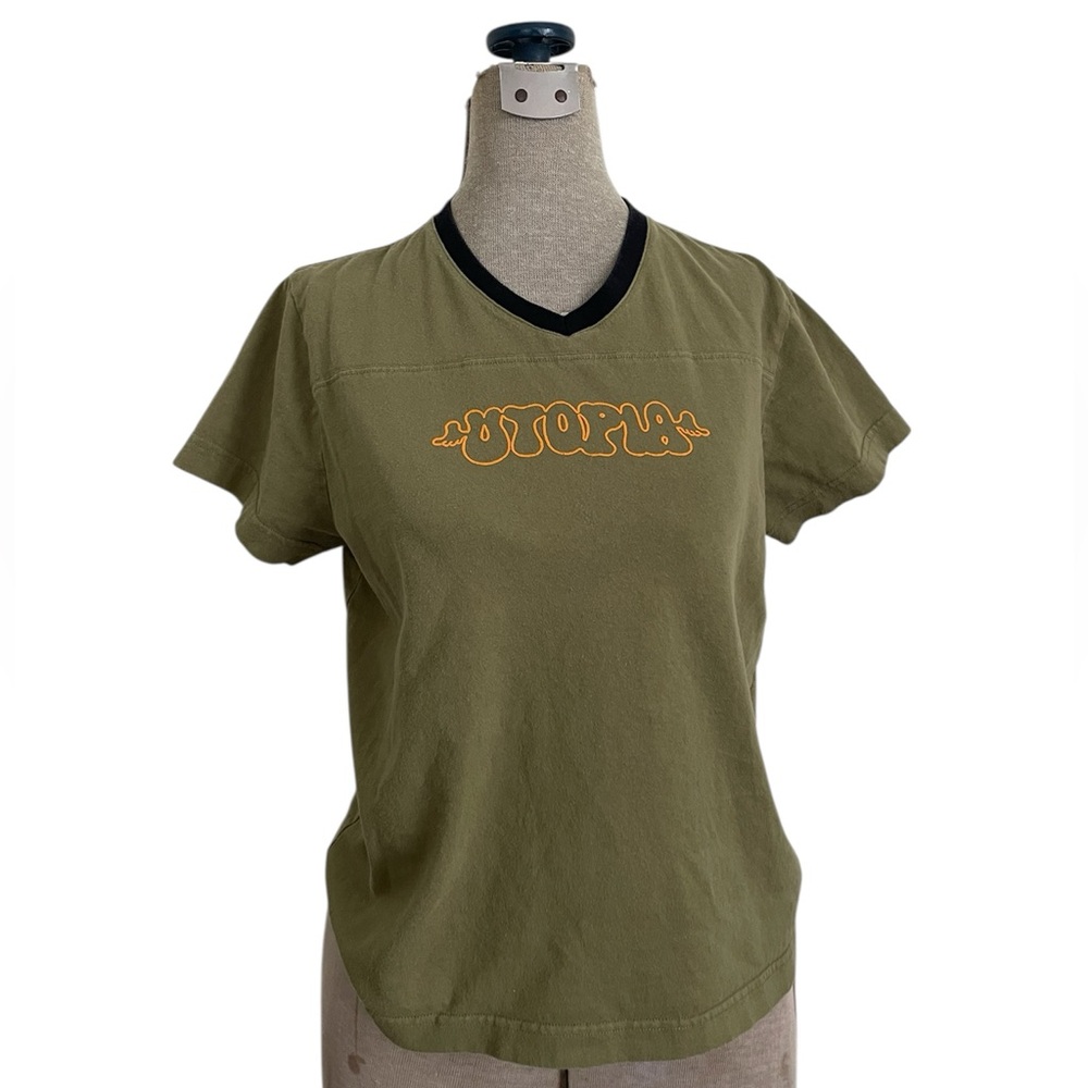 Marc Jacobs Heaven Utopia Grunge Green Baby Tee XL